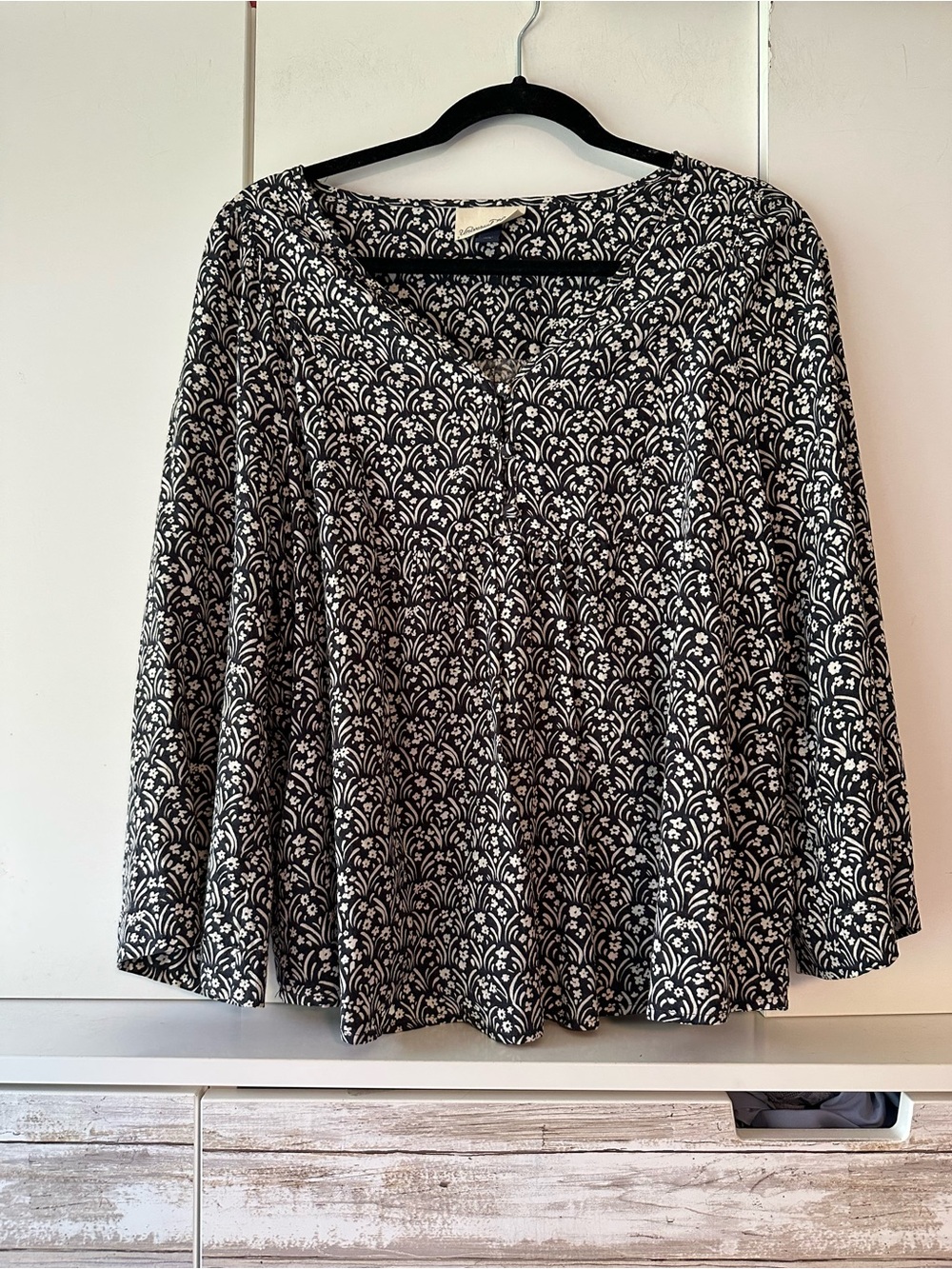 🌼 Universal Thread Floral Boho Peasant Blouse Bell Sleeve Small